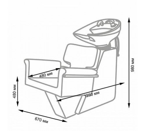 Парикмахерская мойка МД-07 цвет Серебристый №67