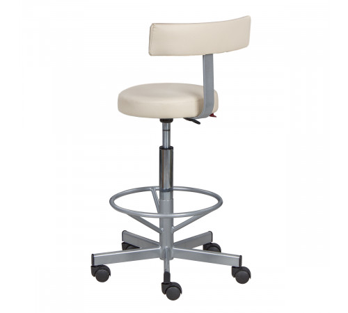 Стул мастера МД-9017 высокий, хром с опорой для ног