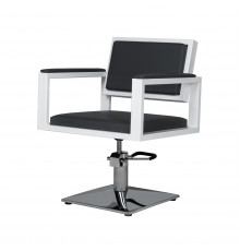 Парикмахерское кресло Дуглас на белом каркасе