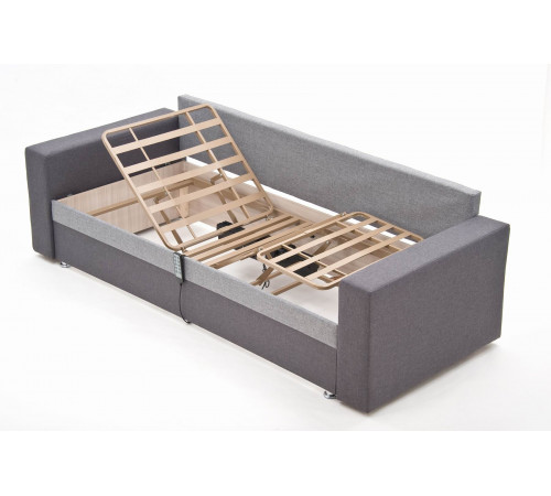 МЕТ JEN Комбинированный серый Диван кровать с электроприводом в минималистичном скандинавском дизайне