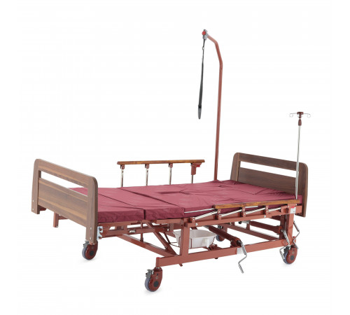 Кровать механическая Е-45А (ММ-5128Н-01/5124Д-01) с боковым переворачиванием, туалетным устройством и функцией «кардиокресло»