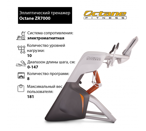 Эллиптический тренажер Octane ZR7000 с консолью Standard