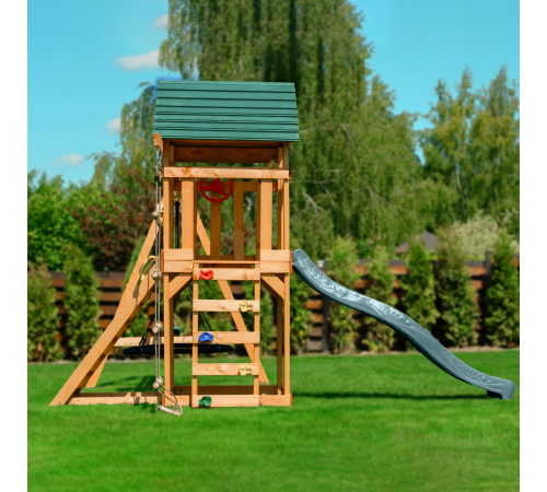 Детский игровой комплекс UNIX Kids (6 in 1) Dark Green