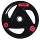 Диск для штанги Smith WP085-25 c 3-м хватом, обрезиненный, 25кг