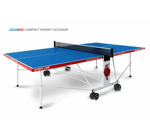 Всепогодный складной теннисный стол Compact Expert Outdoor 6 blue для улицы и помещений