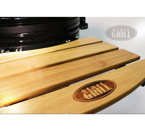 Керамический гриль-барбекю 24 дюйма (черный) (61 см)