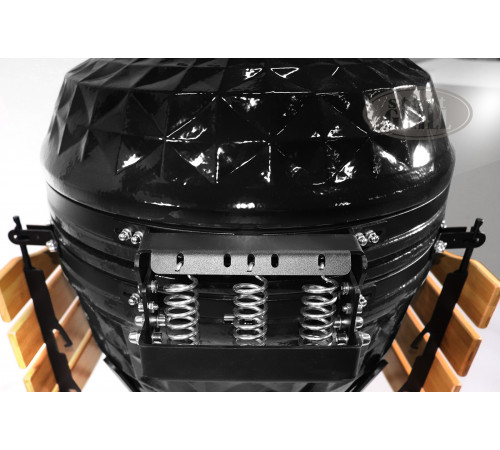 Керамический гриль-барбекю 24 дюйма (черный) (61 см)